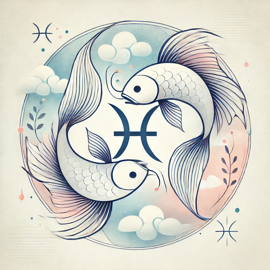 मीन राशि -Two-fish-swimming-in-opposite-directions / the sign of Pisces zodiac / gaursgyan.com / featured image