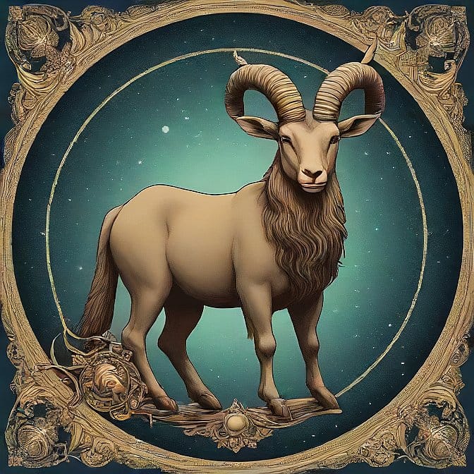 मकर राशि / a white goat with horns capricorn zodiac sign / symbol / gaursgyan.com